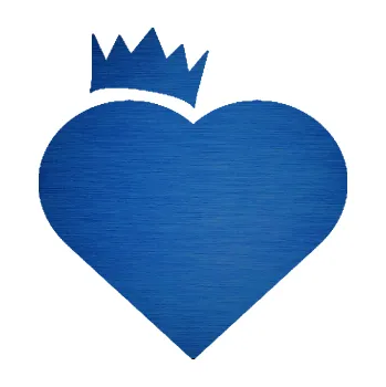 Samolepící dekorace SAMOLEPKA Srdíčko 010 levá s korunkou (65 - škrábaný kov modrý) NA AUTO, NÁLEPKA, FÓLIE, POLEP, TUNING, VLASTNÍ TEXT, TISK, AUTOSAMOLEPKY.cz, POLEPY, OBRÁZEK, LOGO, SAMOLEPKY