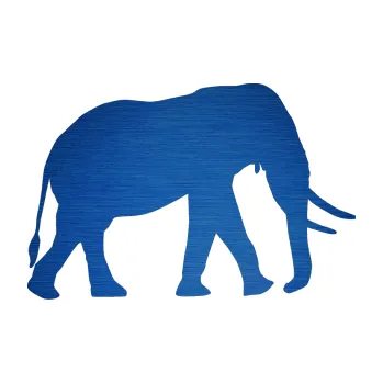 Samolepící dekorace SAMOLEPKA Slon 011 pravá (65 - škrábaný kov modrý) NA AUTO, NÁLEPKA, FÓLIE, POLEP, TUNING, VLASTNÍ TEXT, TISK, AUTOSAMOLEPKY.cz, POLEPY, OBRÁZEK, LOGO, SAMOLEPKY