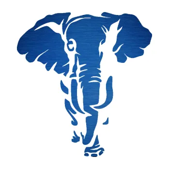 Samolepící dekorace SAMOLEPKA Slon 031 pravá (65 - škrábaný kov modrý) NA AUTO, NÁLEPKA, FÓLIE, POLEP, TUNING, VLASTNÍ TEXT, TISK, AUTOSAMOLEPKY.cz, POLEPY, OBRÁZEK, LOGO, SAMOLEPKY