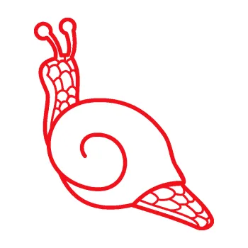 Samolepící dekorace SAMOLEPKA Šnek 003 levá (10 - červená) NA AUTO, NÁLEPKA, FÓLIE, POLEP, TUNING, VLASTNÍ TEXT, TISK, AUTOSAMOLEPKY.cz, POLEPY, OBRÁZEK, LOGO, SAMOLEPKY