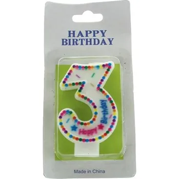 Dortová svíčka MrHome KR Dortová svíčka číslo 7cm -3- - 1 ks