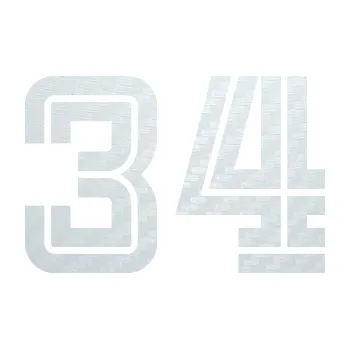 Polep vozidla SAMOLEPKA Startovní číslo 34 typ 7 (51 - 3D karbon bílý) NA AUTO, NÁLEPKA, FÓLIE, POLEP, TUNING, VLASTNÍ TEXT, TISK, AUTOSAMOLEPKY.cz, POLEPY, OBRÁZEK, LOGO, SAMOLEPKY