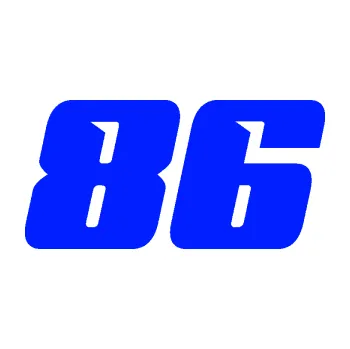 Polep vozidla Startovní číslo 86 typ 6 (19 - modrá dynamic) SAMOLEPKA NA AUTO, NÁLEPKA, FÓLIE, POLEP, TUNING, VLASTNÍ TEXT, TISK, AUTOSAMOLEPKY.cz, POLEPY, OBRÁZEK, LOGO, 3D STICKERS