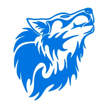 Polep vozidla SAMOLEPKA Vlk 028 pravá (11 - modrá oceán) NA AUTO, NÁLEPKA, FÓLIE, POLEP, TUNING, VLASTNÍ TEXT, TISK, AUTOSAMOLEPKY.cz, POLEPY, OBRÁZEK, LOGO, SAMOLEPKY