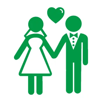 Samolepící dekorace Svatba 001 pravá (12 - zelená) SAMOLEPKA NA AUTO, NÁLEPKA, FÓLIE, POLEP, TUNING, VLASTNÍ TEXT, TISK, AUTOSAMOLEPKY.cz, POLEPY, OBRÁZEK, LOGO, 3D STICKERS