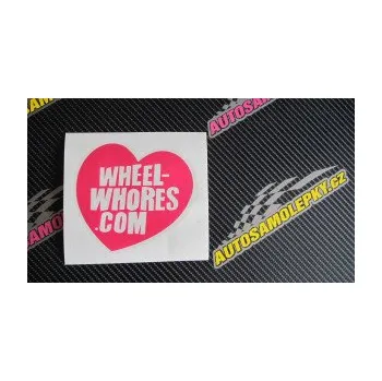 Polep vozidla SAMOLEPKA Wheel whores (10 - červená) NA AUTO, NÁLEPKA, FÓLIE, POLEP, TUNING, VLASTNÍ TEXT, TISK, AUTOSAMOLEPKY.cz, POLEPY, OBRÁZEK, LOGO, SAMOLEPKY