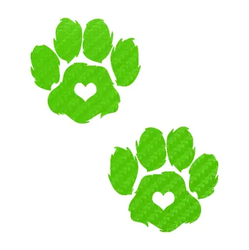 samolepka Tlapky 006 (58 - 3D karbon zelený kawasaki) SAMOLEPKA NA AUTO, NÁLEPKA, FÓLIE, POLEP, TUNING, VLASTNÍ TEXT, TISK, AUTOSAMOLEPKY.cz, POLEPY, OBRÁZEK, LOGO, 3D STICKERS