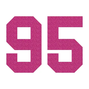 Polep vozidla Startovní číslo 95 (90 - Ultra Metalic růžová) SAMOLEPKA NA AUTO, NÁLEPKA, FÓLIE, POLEP, TUNING, VLASTNÍ TEXT, TISK, AUTOSAMOLEPKY.cz, POLEPY, OBRÁZEK, LOGO, 3D STICKERS