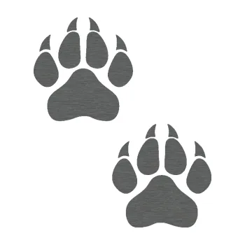 samolepka Tlapky 009 (62 - škrábaný titan) SAMOLEPKA NA AUTO, NÁLEPKA, FÓLIE, POLEP, TUNING, VLASTNÍ TEXT, TISK, AUTOSAMOLEPKY.cz, POLEPY, OBRÁZEK, LOGO, 3D STICKERS