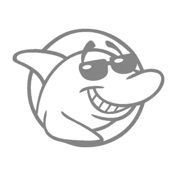 Samolepicí dekorace na vozidlo Žralok 018 pravá cool s brýlemi (17 - šedá) SAMOLEPKA NA AUTO, NÁLEPKA, FÓLIE, POLEP, TUNING, VLASTNÍ TEXT, TISK, AUTOSAMOLEPKY.cz, POLEPY, OBRÁZEK, LOGO, 3D STICKERS