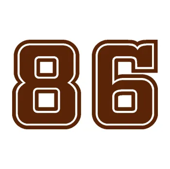 Polep vozidla Startovní číslo 86 typ 5 (15 - hnědá) SAMOLEPKA NA AUTO, NÁLEPKA, FÓLIE, POLEP, TUNING, VLASTNÍ TEXT, TISK, AUTOSAMOLEPKY.cz, POLEPY, OBRÁZEK, LOGO, 3D STICKERS