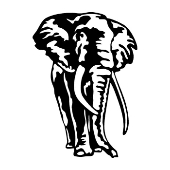 Samolepící dekorace SAMOLEPKA Slon 025 pravá (01 - černá) NA AUTO, NÁLEPKA, FÓLIE, POLEP, TUNING, VLASTNÍ TEXT, TISK, AUTOSAMOLEPKY.cz, POLEPY, OBRÁZEK, LOGO, SAMOLEPKY