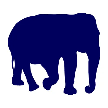 Samolepící dekorace SAMOLEPKA Slon 018 pravá (23 - tmavě modrá) NA AUTO, NÁLEPKA, FÓLIE, POLEP, TUNING, VLASTNÍ TEXT, TISK, AUTOSAMOLEPKY.cz, POLEPY, OBRÁZEK, LOGO, SAMOLEPKY