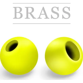 Brass Beads - klasické mosazné hlavičky Fluo Yellow 2,3mm