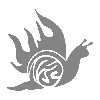 Samolepicí dekorace na vozidlo Šnek s plameny pravá (17 - šedá) SAMOLEPKA NA AUTO, NÁLEPKA, FÓLIE, POLEP, TUNING, VLASTNÍ TEXT, TISK, AUTOSAMOLEPKY.cz, POLEPY, OBRÁZEK, LOGO, 3D STICKERS