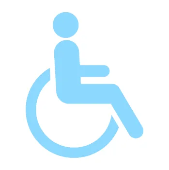 samolepka Vozíčkář 002 invalida - pravá (03 - světle modrá) SAMOLEPKA NA AUTO, NÁLEPKA, FÓLIE, POLEP, TUNING, VLASTNÍ TEXT, TISK, AUTOSAMOLEPKY.cz, POLEPY, OBRÁZEK, LOGO, 3D STICKERS