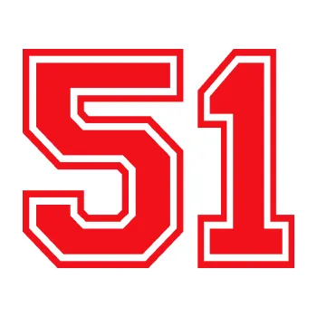 Polep vozidla Startovní číslo 51 typ 4 (10 - červená) SAMOLEPKA NA AUTO, NÁLEPKA, FÓLIE, POLEP, TUNING, VLASTNÍ TEXT, TISK, AUTOSAMOLEPKY.cz, POLEPY, OBRÁZEK, LOGO, 3D STICKERS