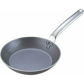 De Buyer | pánev ocelová Carbone plus pruměr 20 cm, nerez rukojeť (Ocelová pánev de Buyer - Carbone plus 20 cm nerez rukojeť)