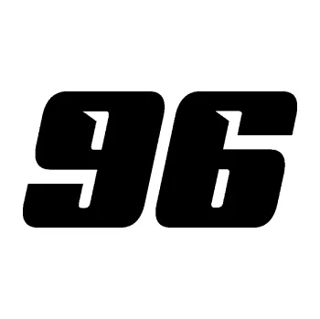 Polep vozidla Startovní číslo 96 typ 6 (01 - černá) SAMOLEPKA NA AUTO, NÁLEPKA, FÓLIE, POLEP, TUNING, VLASTNÍ TEXT, TISK, AUTOSAMOLEPKY.cz, POLEPY, OBRÁZEK, LOGO, 3D STICKERS