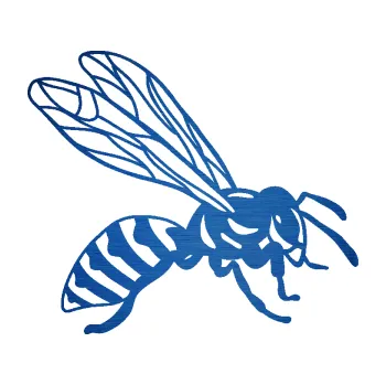 Samolepící dekorace SAMOLEPKA Vosa 006 pravá (65 - škrábaný kov modrý) NA AUTO, NÁLEPKA, FÓLIE, POLEP, TUNING, VLASTNÍ TEXT, TISK, AUTOSAMOLEPKY.cz, POLEPY, OBRÁZEK, LOGO, SAMOLEPKY