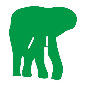 Samolepící dekorace Slon 016 pravá (12 - zelená) SAMOLEPKA NA AUTO, NÁLEPKA, FÓLIE, POLEP, TUNING, VLASTNÍ TEXT, TISK, AUTOSAMOLEPKY.cz, POLEPY, OBRÁZEK, LOGO, 3D STICKERS