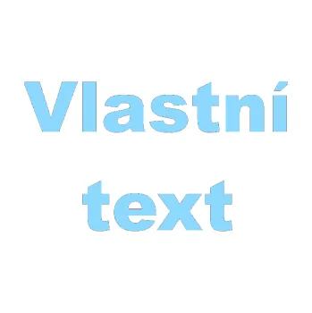 Polep vozidla SAMOLEPKA Vlastní text - Arial Black (03 - světle modrá) NA AUTO, NÁLEPKA, FÓLIE, POLEP, TUNING, VLASTNÍ TEXT, TISK, AUTOSAMOLEPKY.cz, POLEPY, OBRÁZEK, LOGO, SAMOLEPKY