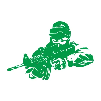 Samolepící dekorace Voják 009 levá (12 - zelená) SAMOLEPKA NA AUTO, NÁLEPKA, FÓLIE, POLEP, TUNING, VLASTNÍ TEXT, TISK, AUTOSAMOLEPKY.cz, POLEPY, OBRÁZEK, LOGO, 3D STICKERS