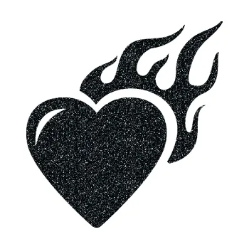 Samolepící dekorace Srdíčko 011 pravá s plamenem (85 - Ultra Metalic černá) SAMOLEPKA NA AUTO, NÁLEPKA, FÓLIE, POLEP, TUNING, VLASTNÍ TEXT, TISK, AUTOSAMOLEPKY.cz, POLEPY, OBRÁZEK, LOGO, 3D STICKERS