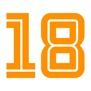 Polep vozidla Startovní číslo 18 typ 7 (06 - oranžová) SAMOLEPKA NA AUTO, NÁLEPKA, FÓLIE, POLEP, TUNING, VLASTNÍ TEXT, TISK, AUTOSAMOLEPKY.cz, POLEPY, OBRÁZEK, LOGO, 3D STICKERS