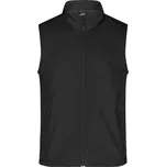 James & Nicholson Měkká větruodolná softshellová pánská vesta Barva: černá - černá, Velikost: XL JN1128
