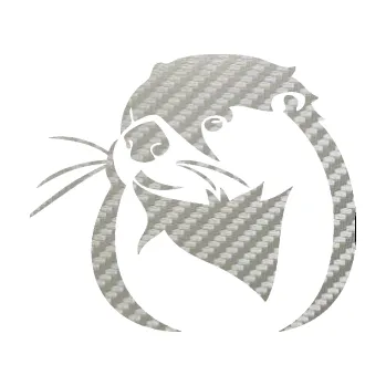 Samolepící dekorace SAMOLEPKA Vydra 002 levá (52 - 3D karbon stříbrný) NA AUTO, NÁLEPKA, FÓLIE, POLEP, TUNING, VLASTNÍ TEXT, TISK, AUTOSAMOLEPKY.cz, POLEPY, OBRÁZEK, LOGO, SAMOLEPKY