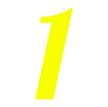 Polep vozidla Startovní číslo 1 typ 3 (70 - Fluorescentní žlutá) SAMOLEPKA NA AUTO, NÁLEPKA, FÓLIE, POLEP, TUNING, VLASTNÍ TEXT, TISK, AUTOSAMOLEPKY.cz, POLEPY, OBRÁZEK, LOGO, 3D STICKERS