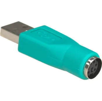 Elektrická zásuvka AKYGA Adaptér USB-PS2 PS/2 zásuvka,USB A vidlice niklovaný zelená