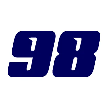 Polep vozidla Startovní číslo 98 typ 6 (23 - tmavě modrá) SAMOLEPKA NA AUTO, NÁLEPKA, FÓLIE, POLEP, TUNING, VLASTNÍ TEXT, TISK, AUTOSAMOLEPKY.cz, POLEPY, OBRÁZEK, LOGO, 3D STICKERS