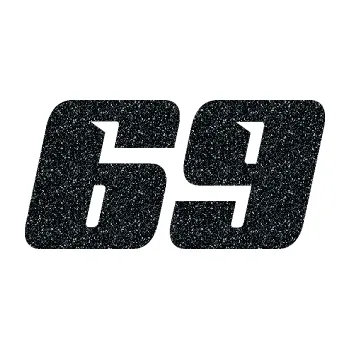 Polep vozidla Startovní číslo 69 typ 6 (85 - Ultra Metalic černá) SAMOLEPKA NA AUTO, NÁLEPKA, FÓLIE, POLEP, TUNING, VLASTNÍ TEXT, TISK, AUTOSAMOLEPKY.cz, POLEPY, OBRÁZEK, LOGO, 3D STICKERS