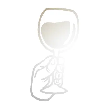 Samolepící dekorace SAMOLEPKA Sklenka vína pravá přípitek (82 - odrazková reflexní bílá) NA AUTO, NÁLEPKA, FÓLIE, POLEP, TUNING, VLASTNÍ TEXT, TISK, AUTOSAMOLEPKY.cz, POLEPY, OBRÁZEK, LOGO, SAMOLEPKY