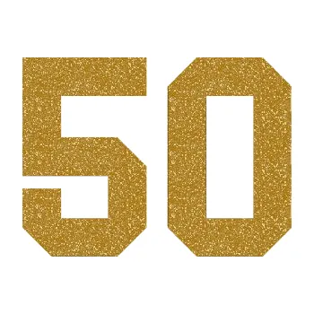 Polep vozidla Startovní číslo 50 (92 - Ultra Metalic zlatá) SAMOLEPKA NA AUTO, NÁLEPKA, FÓLIE, POLEP, TUNING, VLASTNÍ TEXT, TISK, AUTOSAMOLEPKY.cz, POLEPY, OBRÁZEK, LOGO, 3D STICKERS