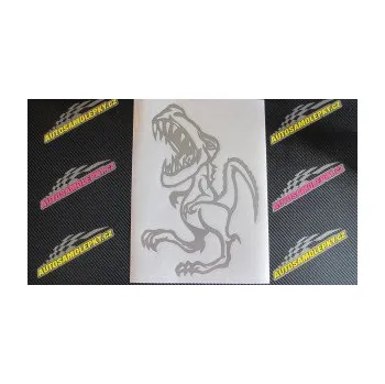 Samolepící dekorace SAMOLEPKA Tyrannosaurus rex 002 levá (17 - šedá) NA AUTO, NÁLEPKA, FÓLIE, POLEP, TUNING, VLASTNÍ TEXT, TISK, AUTOSAMOLEPKY.cz, POLEPY, OBRÁZEK, LOGO, SAMOLEPKY