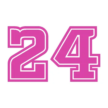Polep vozidla SAMOLEPKA Startovní číslo 24 typ 5 (16 - růžová) NA AUTO, NÁLEPKA, FÓLIE, POLEP, TUNING, VLASTNÍ TEXT, TISK, AUTOSAMOLEPKY.cz, POLEPY, OBRÁZEK, LOGO, SAMOLEPKY