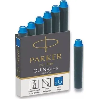 Sada pera s tužkou Inkoustové mini bombičky Parker, 6 kusů modré
