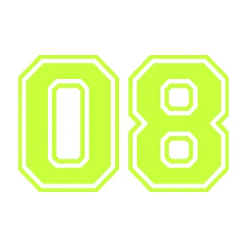 Polep vozidla Startovní číslo 08 typ 4 (27 - limetová) SAMOLEPKA NA AUTO, NÁLEPKA, FÓLIE, POLEP, TUNING, VLASTNÍ TEXT, TISK, AUTOSAMOLEPKY.cz, POLEPY, OBRÁZEK, LOGO, 3D STICKERS