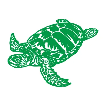 Samolepící dekorace Želva 005 levá (12 - zelená) SAMOLEPKA NA AUTO, NÁLEPKA, FÓLIE, POLEP, TUNING, VLASTNÍ TEXT, TISK, AUTOSAMOLEPKY.cz, POLEPY, OBRÁZEK, LOGO, 3D STICKERS