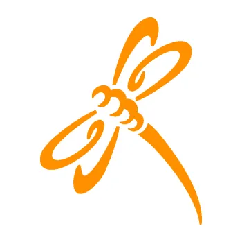 Samolepící dekorace SAMOLEPKA Vážka 002 levá (06 - oranžová) NA AUTO, NÁLEPKA, FÓLIE, POLEP, TUNING, VLASTNÍ TEXT, TISK, AUTOSAMOLEPKY.cz, POLEPY, OBRÁZEK, LOGO, SAMOLEPKY