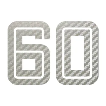Polep vozidla Startovní číslo 60 typ 7 (52 - 3D karbon stříbrný) SAMOLEPKA NA AUTO, NÁLEPKA, FÓLIE, POLEP, TUNING, VLASTNÍ TEXT, TISK, AUTOSAMOLEPKY.cz, POLEPY, OBRÁZEK, LOGO, 3D STICKERS