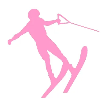 Polep vozidla SAMOLEPKA NA AUTO Vodní lyže 001 pravá (24 - světle růžová) NÁLEPKA, FÓLIE, POLEP, TUNING, VLASTNÍ TEXT, TISK, AUTOSAMOLEPKY.cz, POLEPY, OBRÁZEK, LOGO, SAMOLEPKY