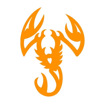 Polep vozidla Štír 003 pravá (06 - oranžová) SAMOLEPKA NA AUTO, NÁLEPKA, FÓLIE, POLEP, TUNING, VLASTNÍ TEXT, TISK, AUTOSAMOLEPKY.cz, POLEPY, OBRÁZEK, LOGO, 3D STICKERS