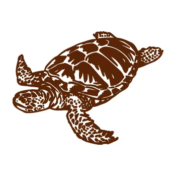Samolepící dekorace SAMOLEPKA Želva 005 levá (15 - hnědá) NA AUTO, NÁLEPKA, FÓLIE, POLEP, TUNING, VLASTNÍ TEXT, TISK, AUTOSAMOLEPKY.cz, POLEPY, OBRÁZEK, LOGO, SAMOLEPKY