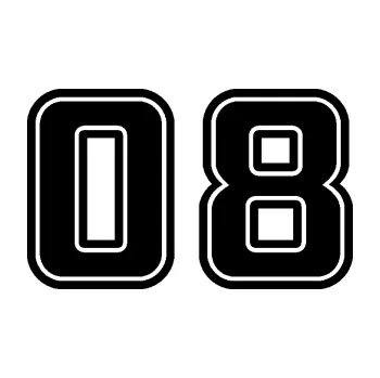 Polep vozidla Startovní číslo 08 typ 5 (01 - černá) SAMOLEPKA NA AUTO, NÁLEPKA, FÓLIE, POLEP, TUNING, VLASTNÍ TEXT, TISK, AUTOSAMOLEPKY.cz, POLEPY, OBRÁZEK, LOGO, 3D STICKERS