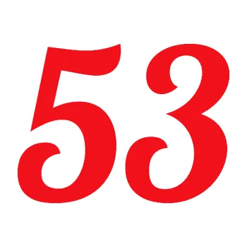 Polep vozidla SAMOLEPKA Startovní číslo 53 typ 3 (10 - červená) NA AUTO, NÁLEPKA, FÓLIE, POLEP, TUNING, VLASTNÍ TEXT, TISK, AUTOSAMOLEPKY.cz, POLEPY, OBRÁZEK, LOGO, SAMOLEPKY