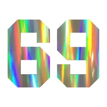 Polep vozidla Startovní číslo 69 (93 - Holografická) SAMOLEPKA NA AUTO, NÁLEPKA, FÓLIE, POLEP, TUNING, VLASTNÍ TEXT, TISK, AUTOSAMOLEPKY.cz, POLEPY, OBRÁZEK, LOGO, 3D STICKERS